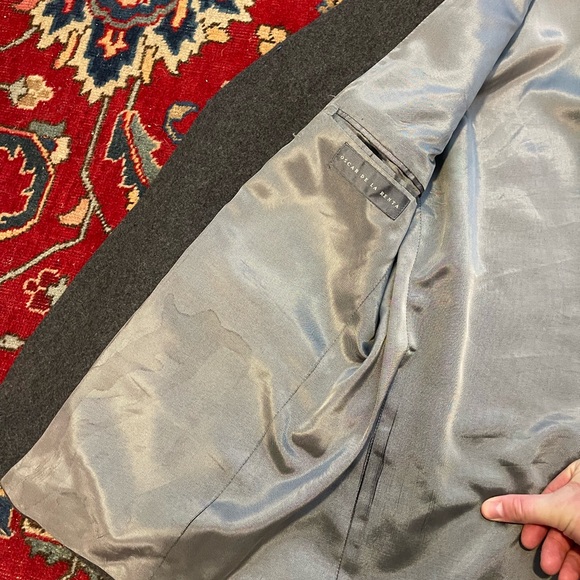 Oscar de la Renta Charcoal Wool Blazer - Picture 6 of 6